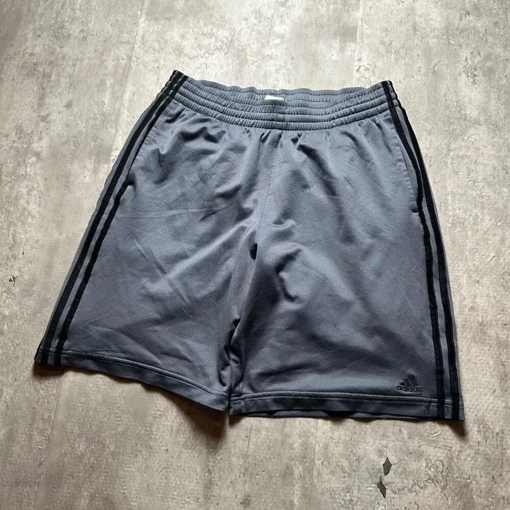 Adidas Men's Black and Grey Shorts
